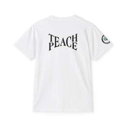 Teach Peace Unisex Garment-Dyed Pocket Tee