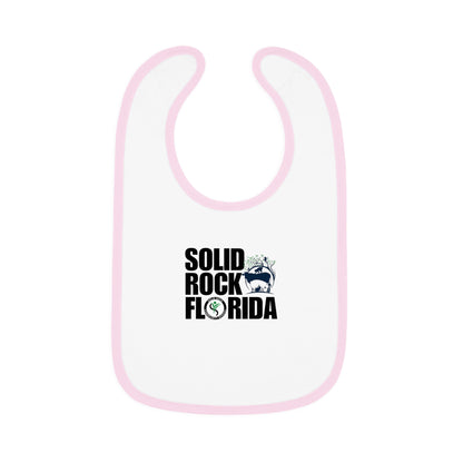 Solid Rock Baby Contrast Trim Jersey Bib