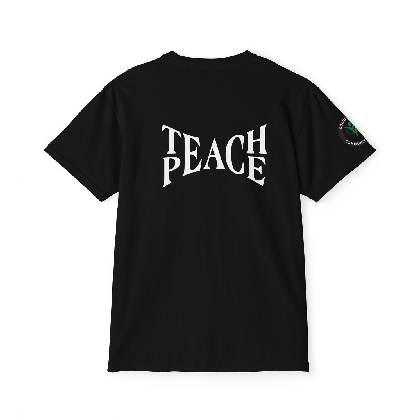 Teach Peace Unisex Garment-Dyed Pocket Tee