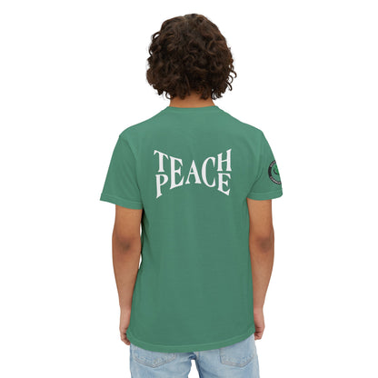 Teach Peace Unisex Garment-Dyed Pocket Tee