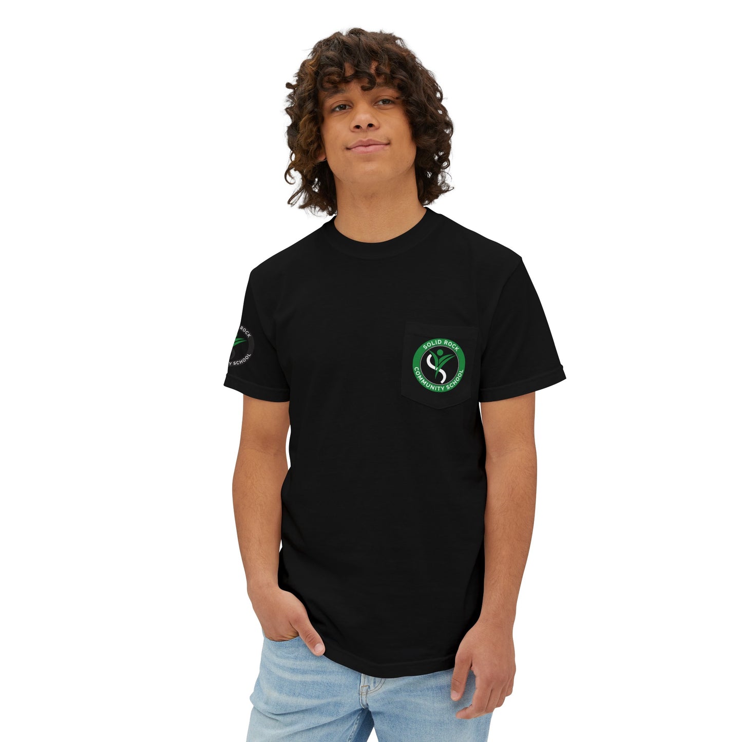 Teach Peace Unisex Garment-Dyed Pocket Tee