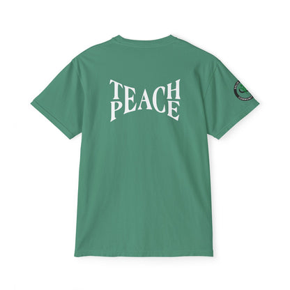 Teach Peace Unisex Garment-Dyed Pocket Tee