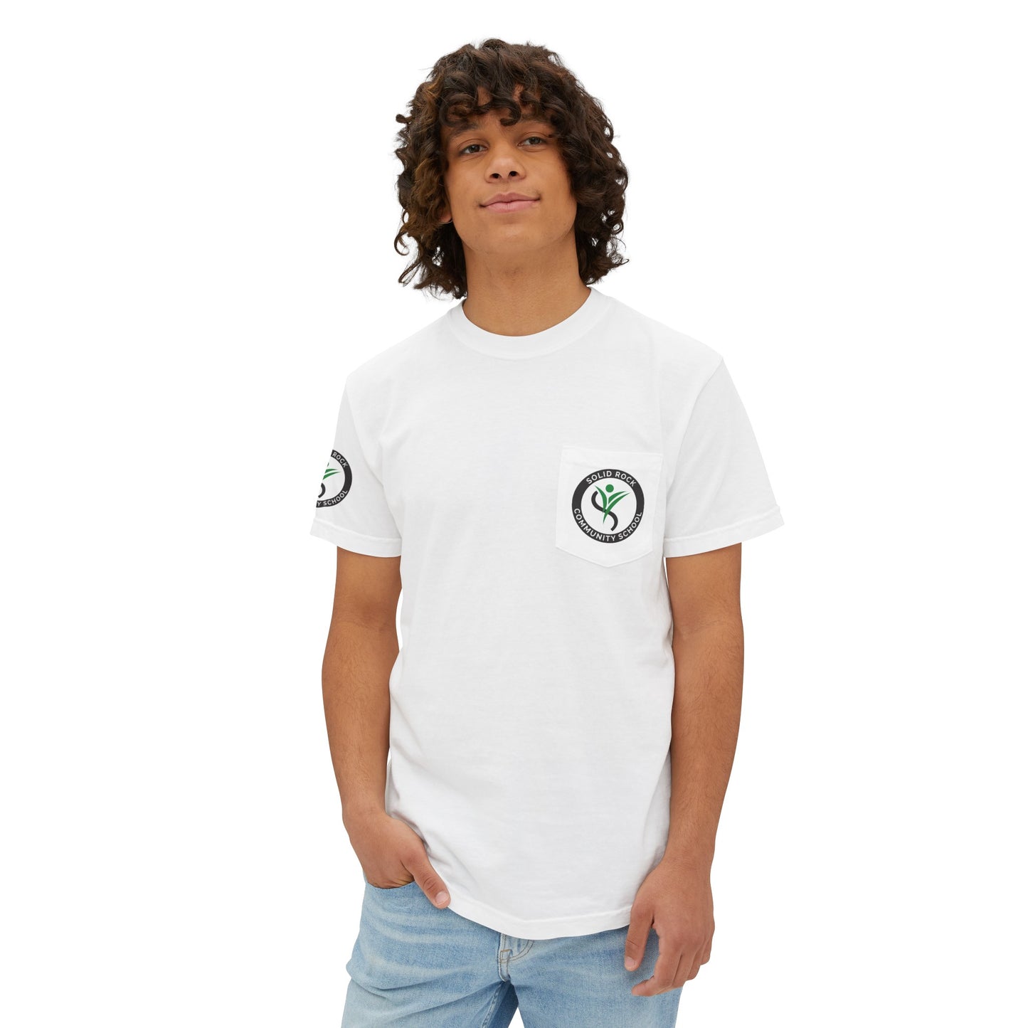 Teach Peace Unisex Garment-Dyed Pocket Tee