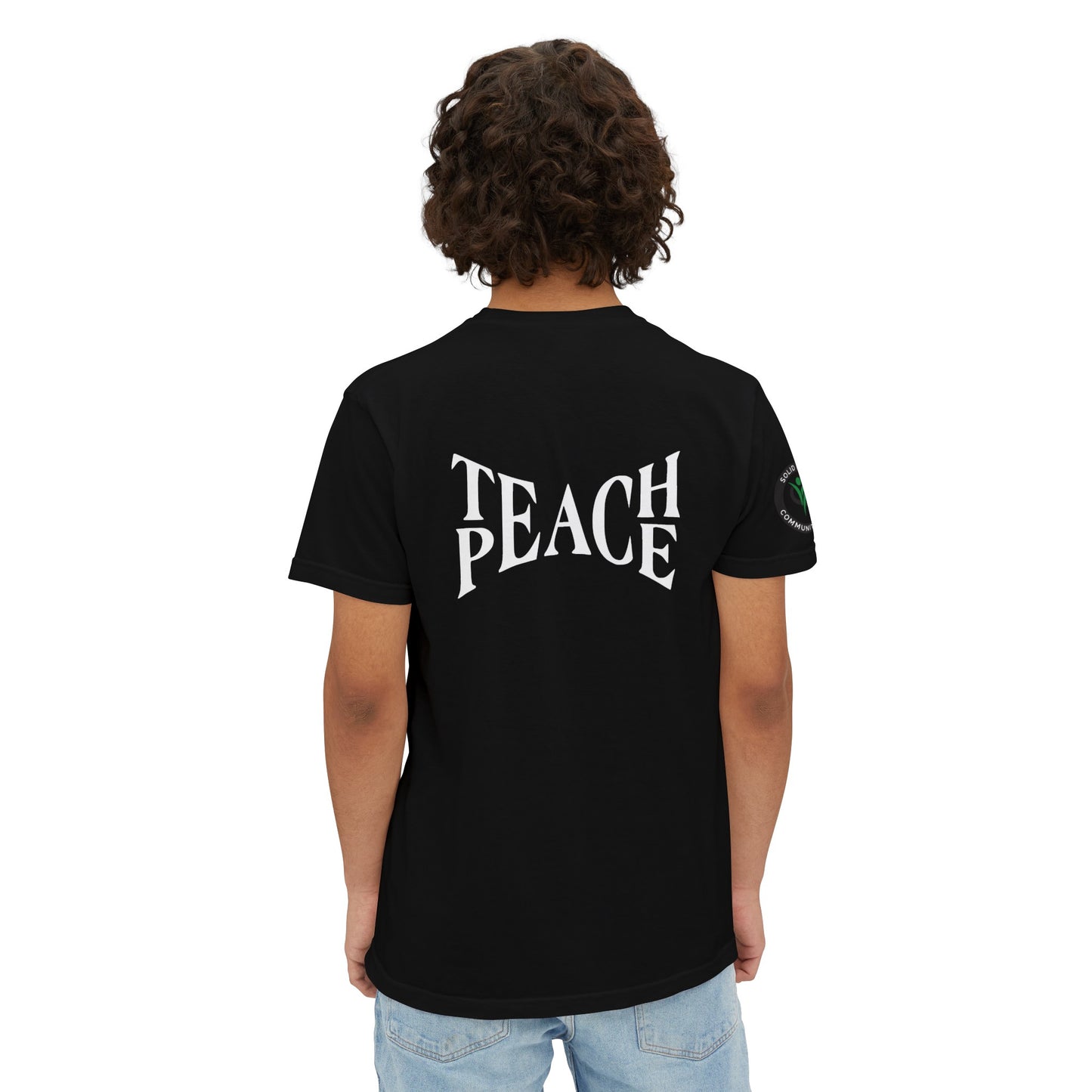 Teach Peace Unisex Garment-Dyed Pocket Tee