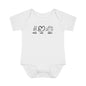 Peace love world, Infant Baby Rib Bodysuit